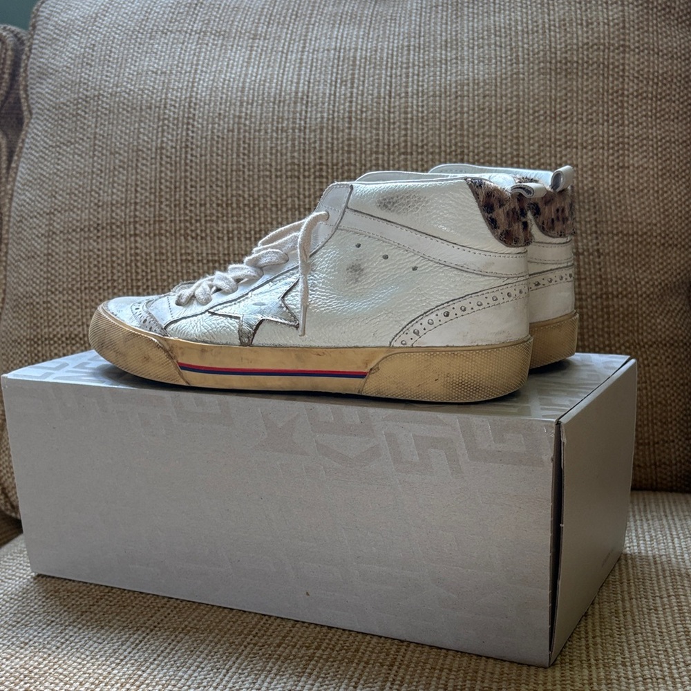 Golden Goose White Midstars